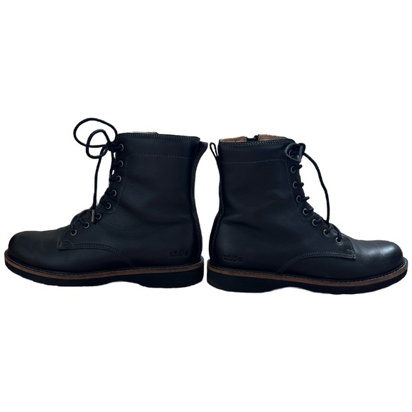 Taos - Women’s Work It High Black Combat Boots 8.5 | leather | lace up | zip up - Picture 6 of 13